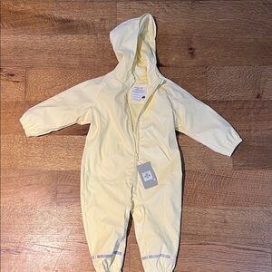 Primark Light Yellow Kids One Piece Rainsuit